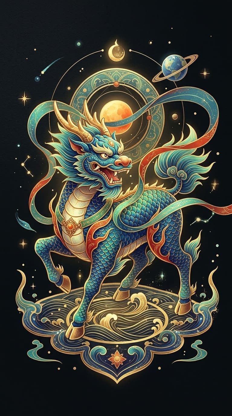 麒麟定心画卷